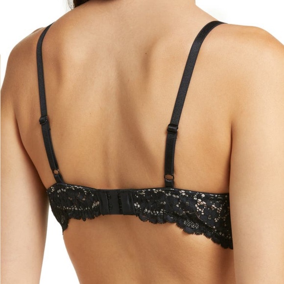 NWT! Hunkemöller Rose Underwire Bra Caviar Black Lace 38B - Picture 7 of 15